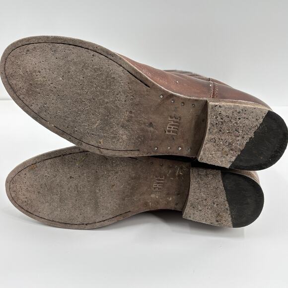 Frye Melissa Button 2 Women's Size 8.5B Brown Leather Boots Redwood - Picture 9 of 11